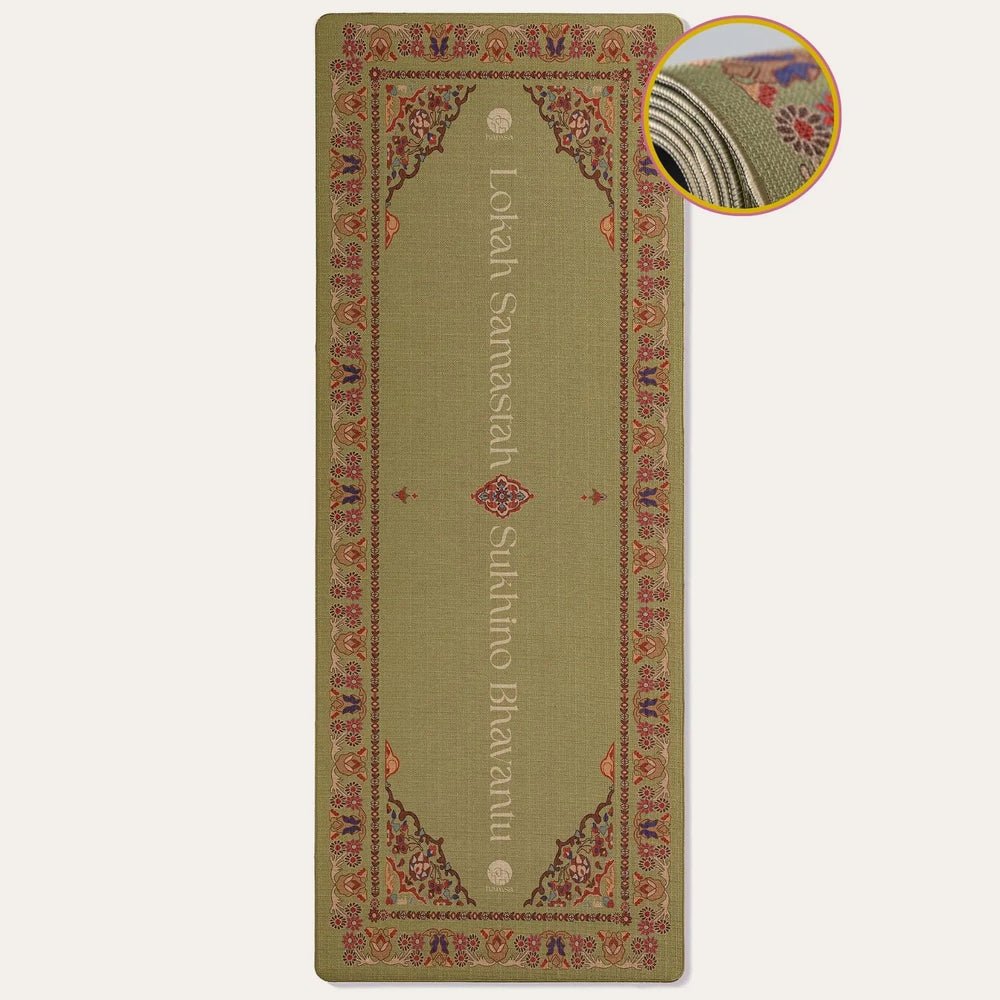 Lokah Yogamatte von Hamsa aus Naturkautschuk und Jute – nachhaltig, rutschfest und umweltfreundlich, perfekt für Ashtanga.
