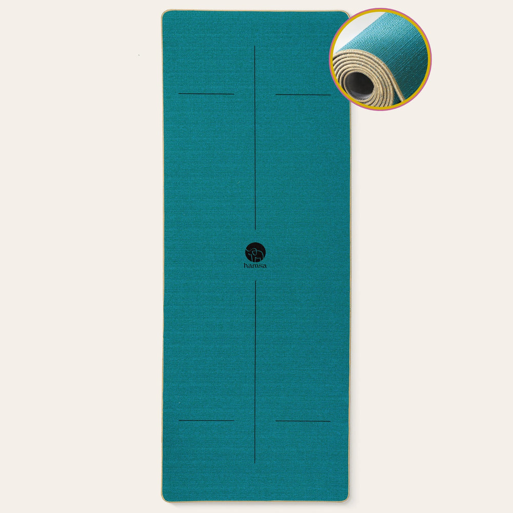 Plain Blue - organische Yogamatte Rutschfest