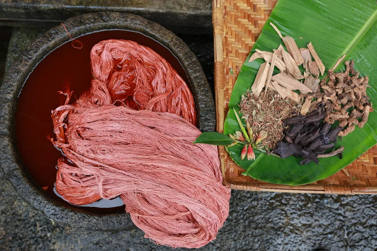 Sustainable Holy Vetiver yoga mat with traditional Ayurvedic herbal coloring of vetiver and badri, supports harmony, cooling and grounding during yoga practice.